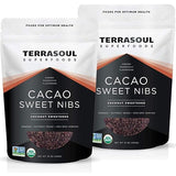 Terrasoul Superfoods Organic Sweet Cacao Nibs, 2 Lbs (2 Pack) - Coconut Sugar Sweetened | Antioxidants | Magnesium