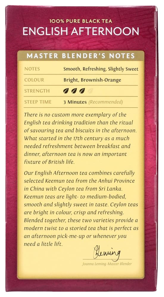 Twinings of London English Afternoon Black Tea Bags, 20 Count