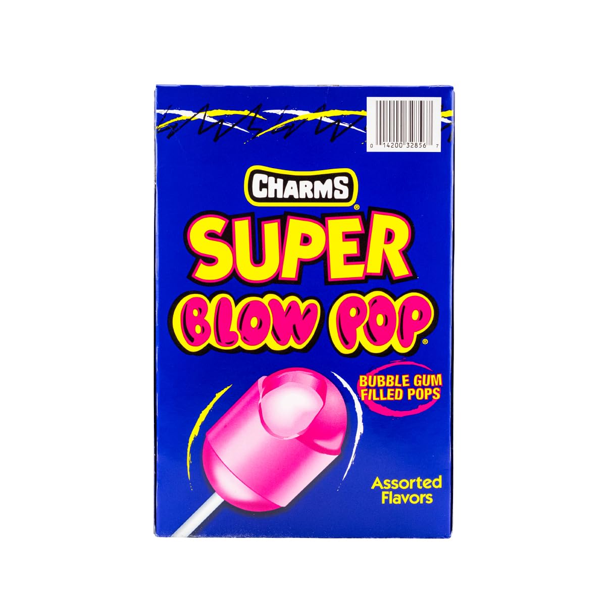 Charms Super Blow Pop Lollipops - Dual Candy and Gum Suckers - Holiday Size Bulk Treats for Kids and Adults - Assorted Flavors, 48 Count
