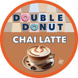 Double Donut Coffee Chai Latte Pods - Spiced & Creamy Chai Tea Latte - Notes of Cinnamon, Cardamom, Cloves & Ginger, Compatible with Keurig Brewers