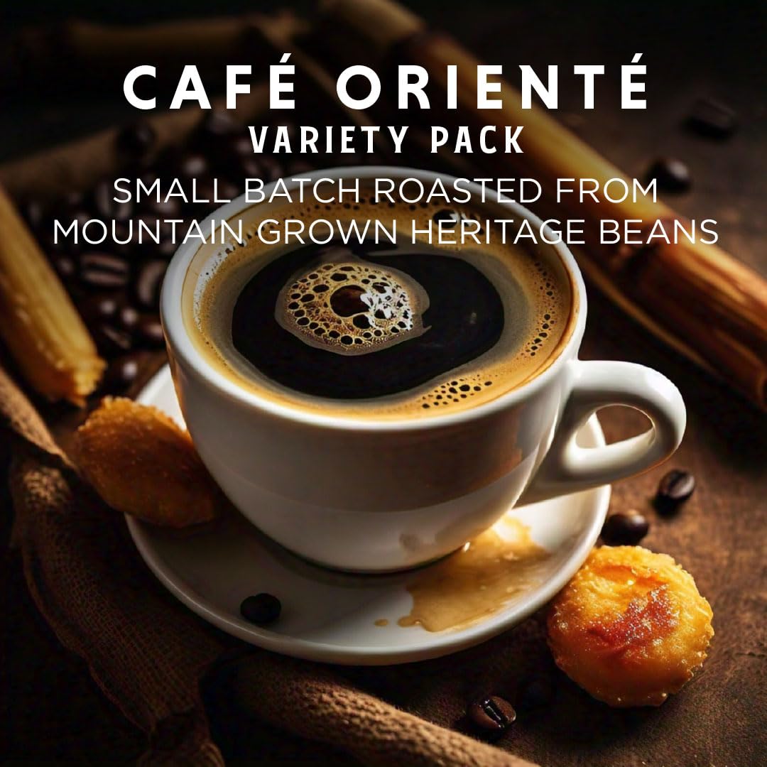 Oriente Cuban Coffee Roasters Variety Pack - 20 ct Instant Coffee (Cafe Oriente, Cafe Cubano, Cafe De Olla) - 100% Arabica Coffee for Hot or Iced