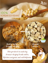 [160g / 5.64oz] Freeze Dried Natto Beans Snack Wasabi Flavor 20g * 8 Packs, Fermented Soybean Snack ???? ?? ??