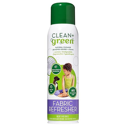 Green+Clean Natural Fabric Pet Refresher Spray - Carpet Cleaner, Cleans Kitty Litter and Dog Poop from Carpet, Upholstery, and More - Couch Cleaner