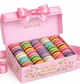 LeilaLove Macarons - 25 Gourmet Macarons Collections of dozen flavors box varies in seasonal style