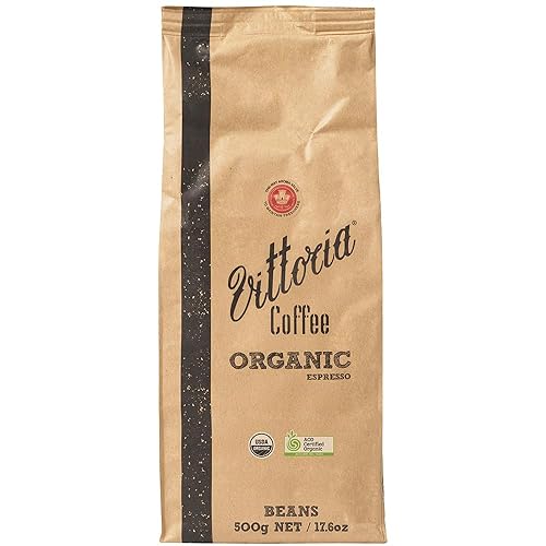 Vittoria Organic Espresso Whole USDA Organic Coffee Beans 500g