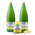 Italian Volcano Organic Lemon Juice 33.8 Ounces - 2 Pack Bundled Kit - Certified Organic - Each Bottle Contains 40 Fresh Lemons (2 Bottles + 1 Burst)