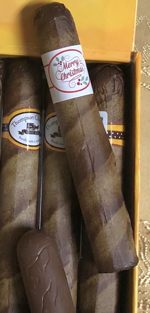 Christmas Chocolate Cigars in a Fancy Cigar - Box of 12 Royale Holidays Cigars