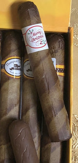 Christmas Chocolate Cigars in a Fancy Cigar - Box of 12 Royale Holidays Cigars