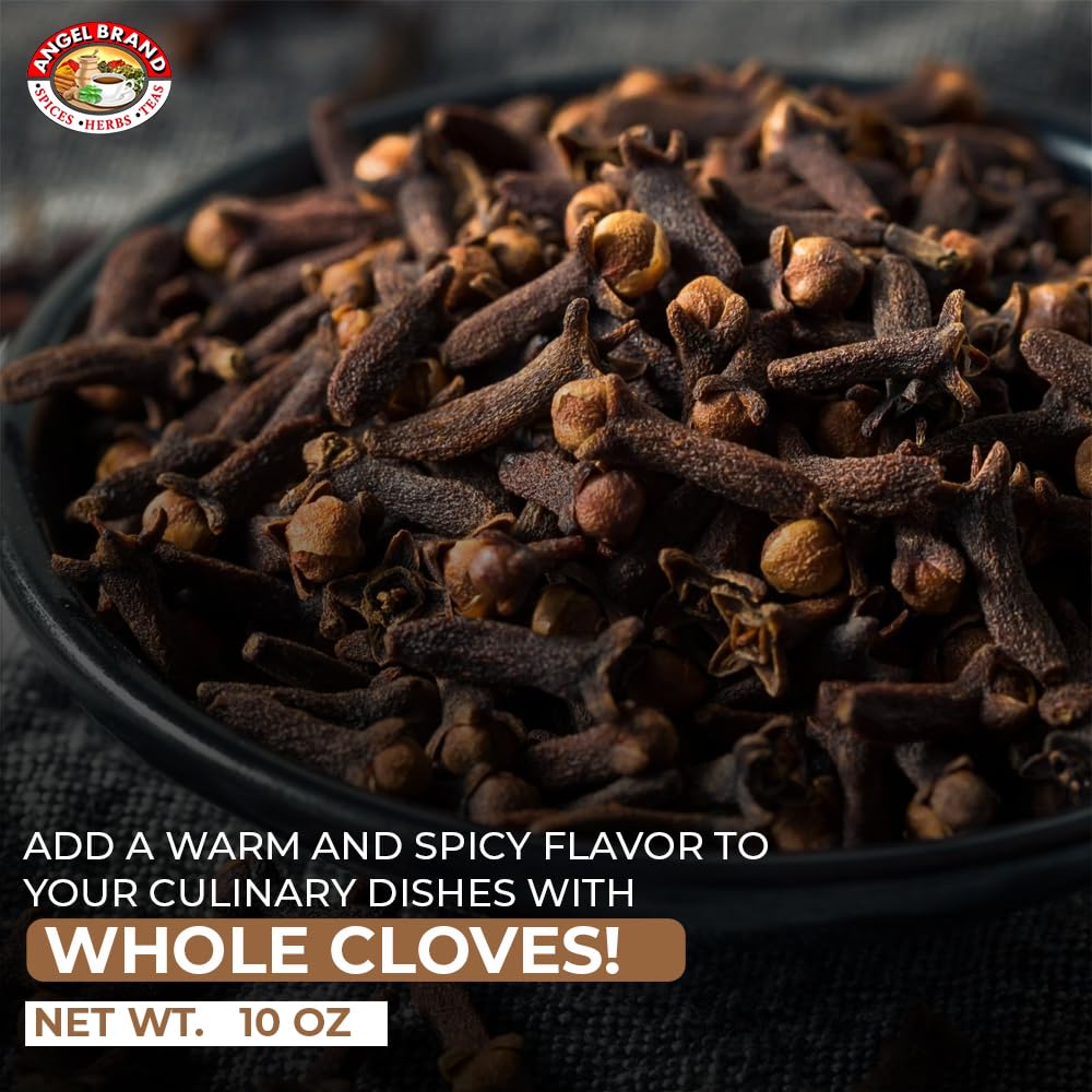 Angel Brand Whole Cloves - Harvested from dried clove tree buds, add bold flavor with hints of sweetness and spice. Ideal for baking - Fresh, Aromatic