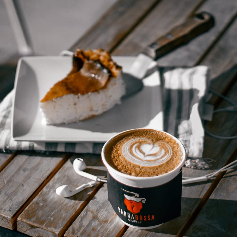 Barbarossa Velvety Cream Anchor Blend Coffee - Natural Premium Quality Handcrafted Gourmet Espresso - Medium Dark Roast Coffee Beans - Low Acidity