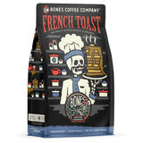 Bones Coffee Company French Toast, Sweet and Buttery Flavored Coffee, Medium Roast Low Acid Arabica Beans Compatible with Auto drip and French Press
