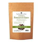 The Republic of Tea Pomegranate Superfruit Full-Leaf Loose Green Tea 1 lb Bulk Bag | Steeps 200 Cups
