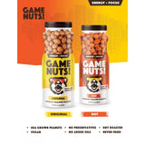 GAME NUTS Original Crunchy Roasted Peanuts, Baked Not Fried, Vegan Snack, Protein-Packed Energy Boost, Guilt-Free Crunch, 14.1oz Jar (6-Pack)