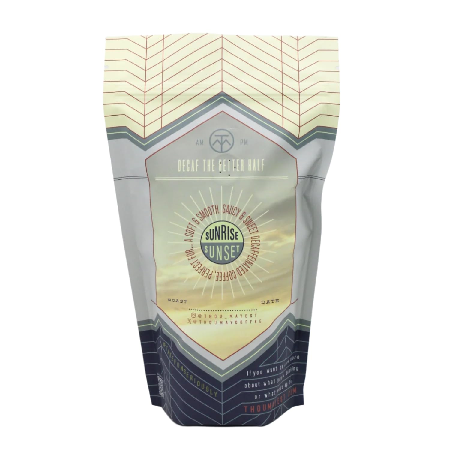 Laid Back Decaf by Thou Mayest - Smooth & Mellow Medium Roast - 12oz Whole Bean Coffee