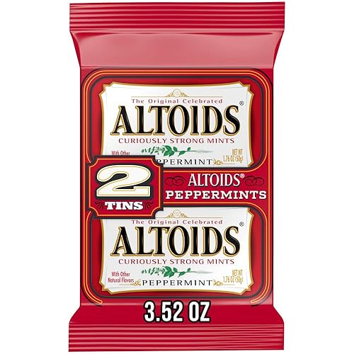 ALTOIDS Peppermint Breath Mint Tins, 3.52 Oz (Pack of 2)