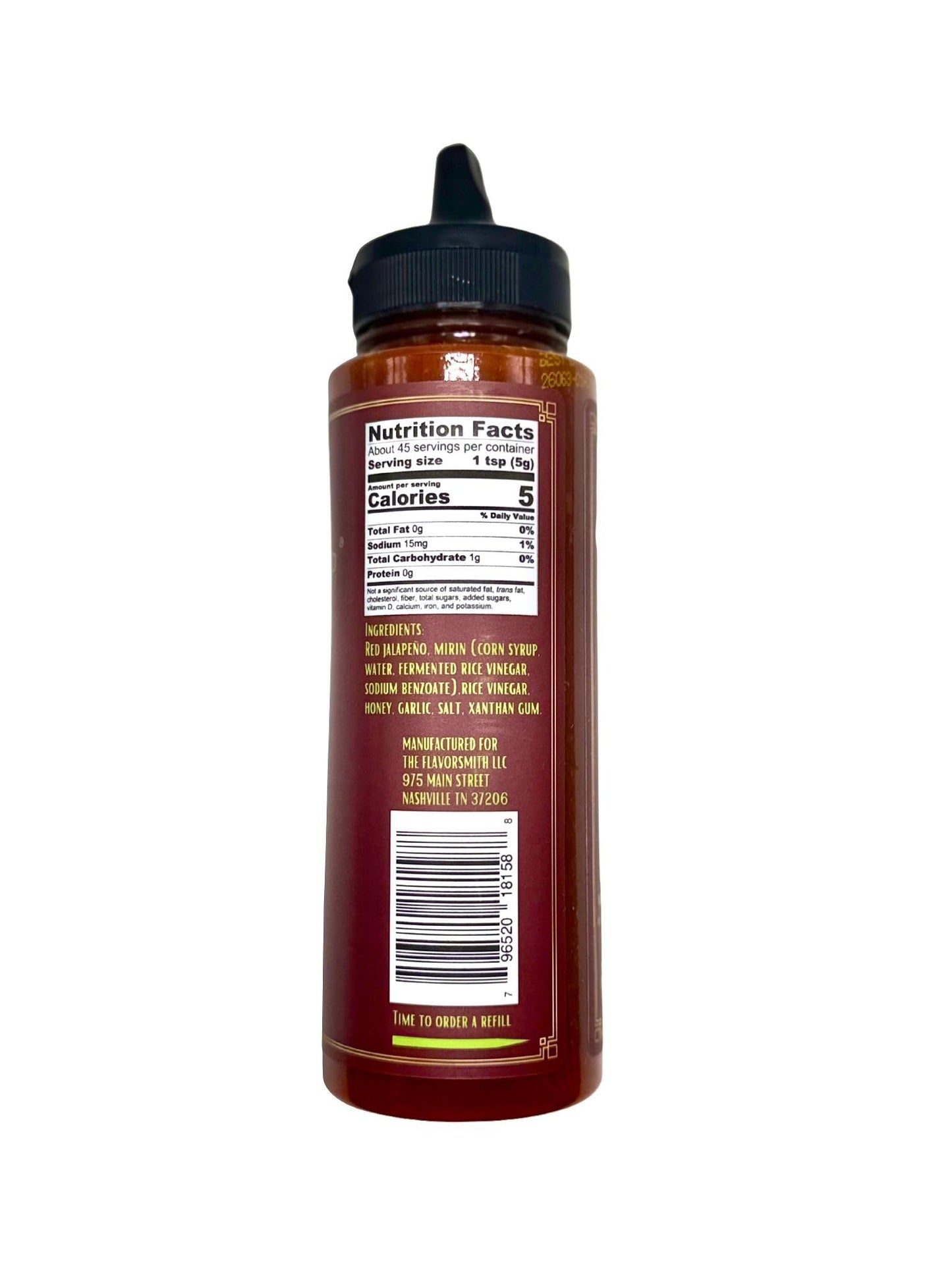 Alchemy of Food Mexican Sriracha, Garlic Chili Hot Sauce Condiment for Sushi & Asian Cuisine, No Artificial Preservatives, Chef-Crafted with Rice