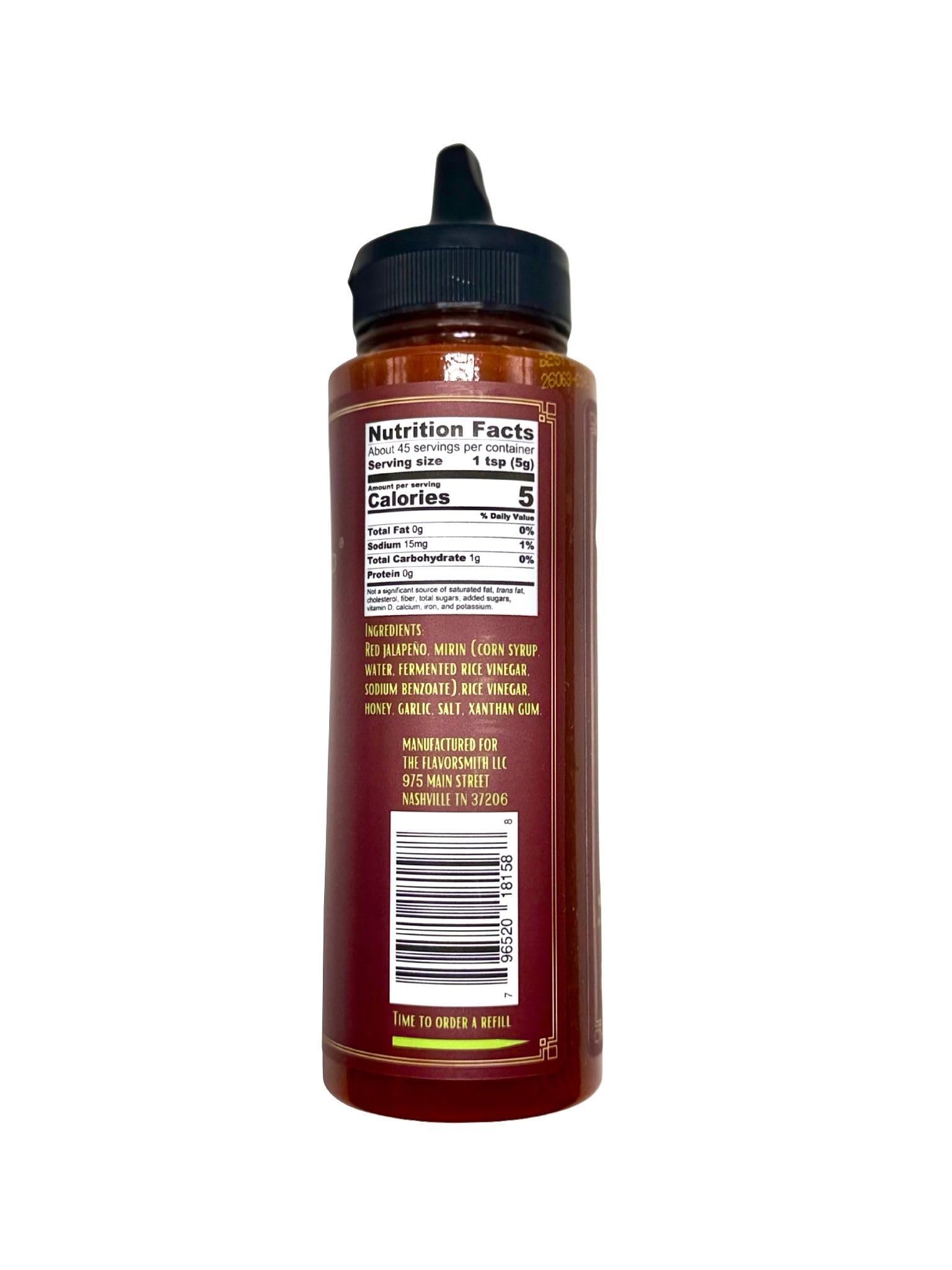 Alchemy of Food Mexican Sriracha, Garlic Chili Hot Sauce Condiment for Sushi & Asian Cuisine, No Artificial Preservatives, Chef-Crafted with Rice