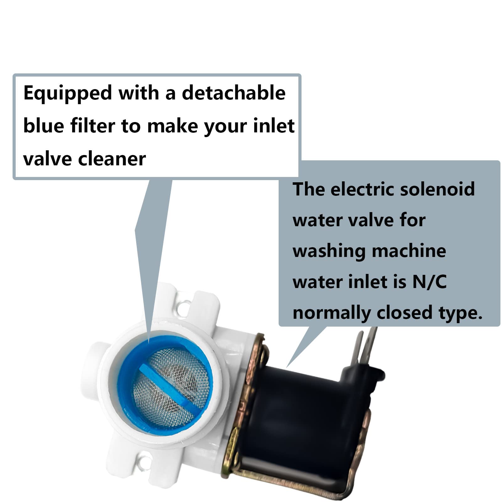 1 Pcs Universal Accessories for Automatic Pulsator Washing Machines, Washing Machine Water Inlet Valve Solenoid Valve Water Inlet Valve,Fit