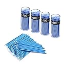 400 PCS/Pack Disposable Micro Applicator Brush Microbrushes Mutipurpose Regular(2.5mm) Blue