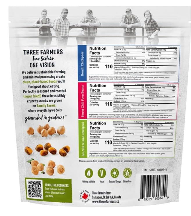 Three Farmers Snacks to Go Variety, 1 oz, 18-count