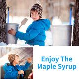 Maple Syrup Tapping Kit 12-Pack - Professional Tree Extractor Tools with Spiles & 60cm(23.6 inch) Tubes, Backyard Sugarmaking Starter Set