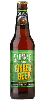 Saranac World Famous Hand-Crafted Ginger Beer Soda Soft Drink, 12 fl oz (24 Glass Bottles)