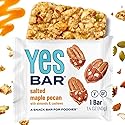 The YES Bar - Salted Maple Pecan - Plant Based Protein, Decadent Snack Bar - Vegan, Paleo, Gluten Free, Dairy Free, Low Sugar, Healthy Snack