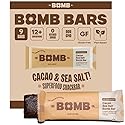 The Bomb Co. Blender Bomb Bar, Cacao Sea Salt, Superfood Snack Bar, Antioxidant Supplement, Almond Butter, Hemp Seeds, Chia Seeds, Flax Seeds, Vegan