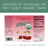 Joe’s Syrup Organic Flavored Syrup, Organic Cherry, 750 ml (3 Pack)
