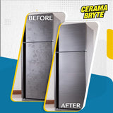 Cerama Bryte Stainless Steel Cleaner for Appliances, Streak-Free Shine and Protection for Refrigerators, Dishwashers, Ovens, and Grills, 16 Fluid