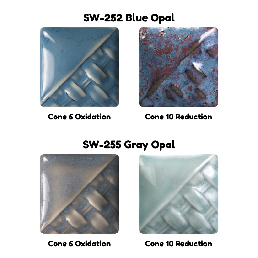 Mayco Stoneware Glazes 6-Pint Kit #5 (SWUAK5), 6 Assorted Colors