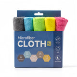 Microfiber Cleaning Cloth, 5 Pcs 12x12 inch High Performance towels- 2000 Washes, Soft Quick Drying Microfiber Towel, Reusable, Microfiber Towels