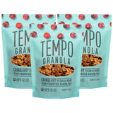 Tempo Granola Cranberry Pecan Almond Loose Granola - 3 Pack of 11 oz Bags - Nutrient-Rich, Gluten Free, Vegan, Oats, High Protein, Low Sugar, Vegan