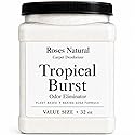 Roses Natural Carpet Deodorizer Powder - 32 oz Value Size | Plant-Based Baking Soda Formula | Odor Eliminator for Carpets, Rugs, Upholstery & Pet Beds