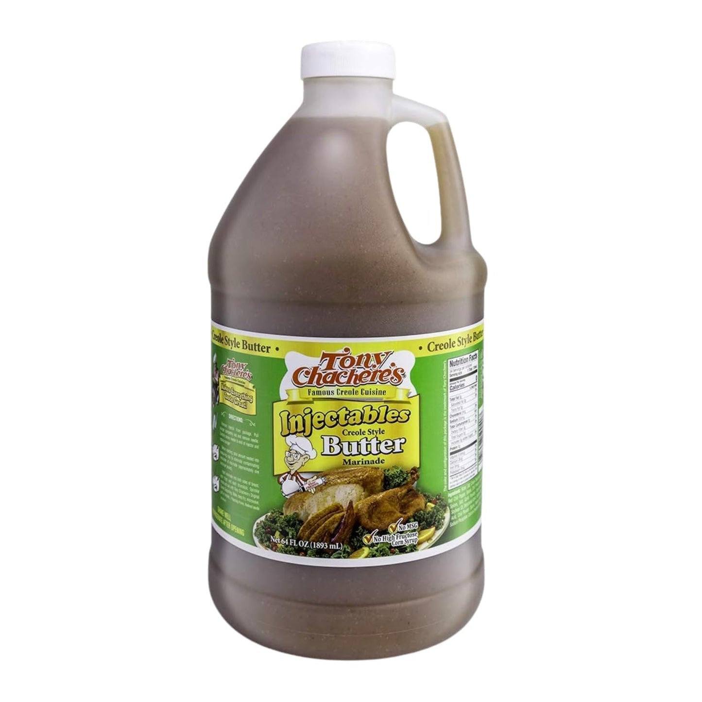 Tony Chachere's Injectable Butter Creole Style Marinade, 64 oz (6 Pack)
