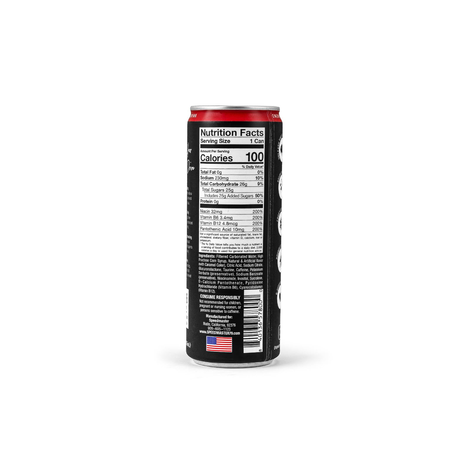 Speedmaster 1-018-001-01 Speedmaster 12oz Energy Drink