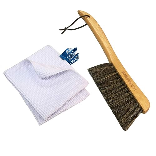 Counter Brush for Drafting, Patio, Bed, Fireplace, Woodworking, Outdoor Furniture Cleaning, Horsehair Shop Bench Brush, Wood Hand Broom Brush, 2