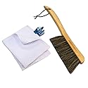 Counter Brush for Drafting, Patio, Bed, Fireplace, Woodworking, Outdoor Furniture Cleaning, Horsehair Shop Bench Brush, Wood Hand Broom Brush, 2