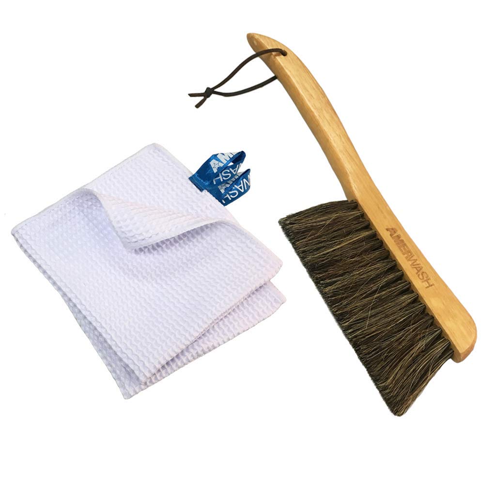 Counter Brush for Drafting, Patio, Bed, Fireplace, Woodworking, Outdoor Furniture Cleaning, Horsehair Shop Bench Brush, Wood Hand Broom Brush, 2
