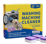 TXYXT 24 Count Washing Machine Cleaner for Pet Hair Relief Tablets - HE-Safe, Septic-Safe, Lavender Scent, 1-Year+ Supply, Pet-Friendly Washer Cleaner