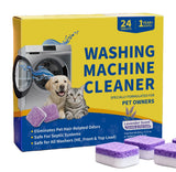 TXYXT 24 Count Washing Machine Cleaner for Pet Hair Relief Tablets - HE-Safe, Septic-Safe, Lavender Scent, 1-Year+ Supply, Pet-Friendly Washer Cleaner