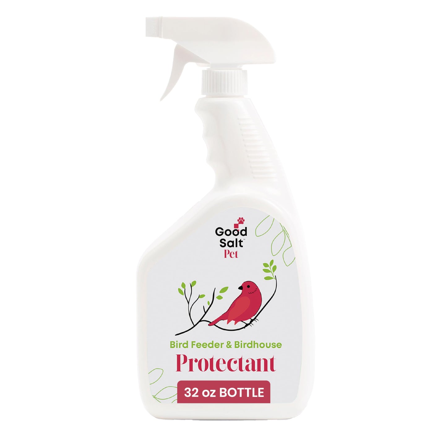 Good Salt Pet Bird Feeder & Bird House Protectant Spray, Natural Bird-Friendly Formula to Reduce Buildup & Extend Time Between Cleanings, 32 Ounce