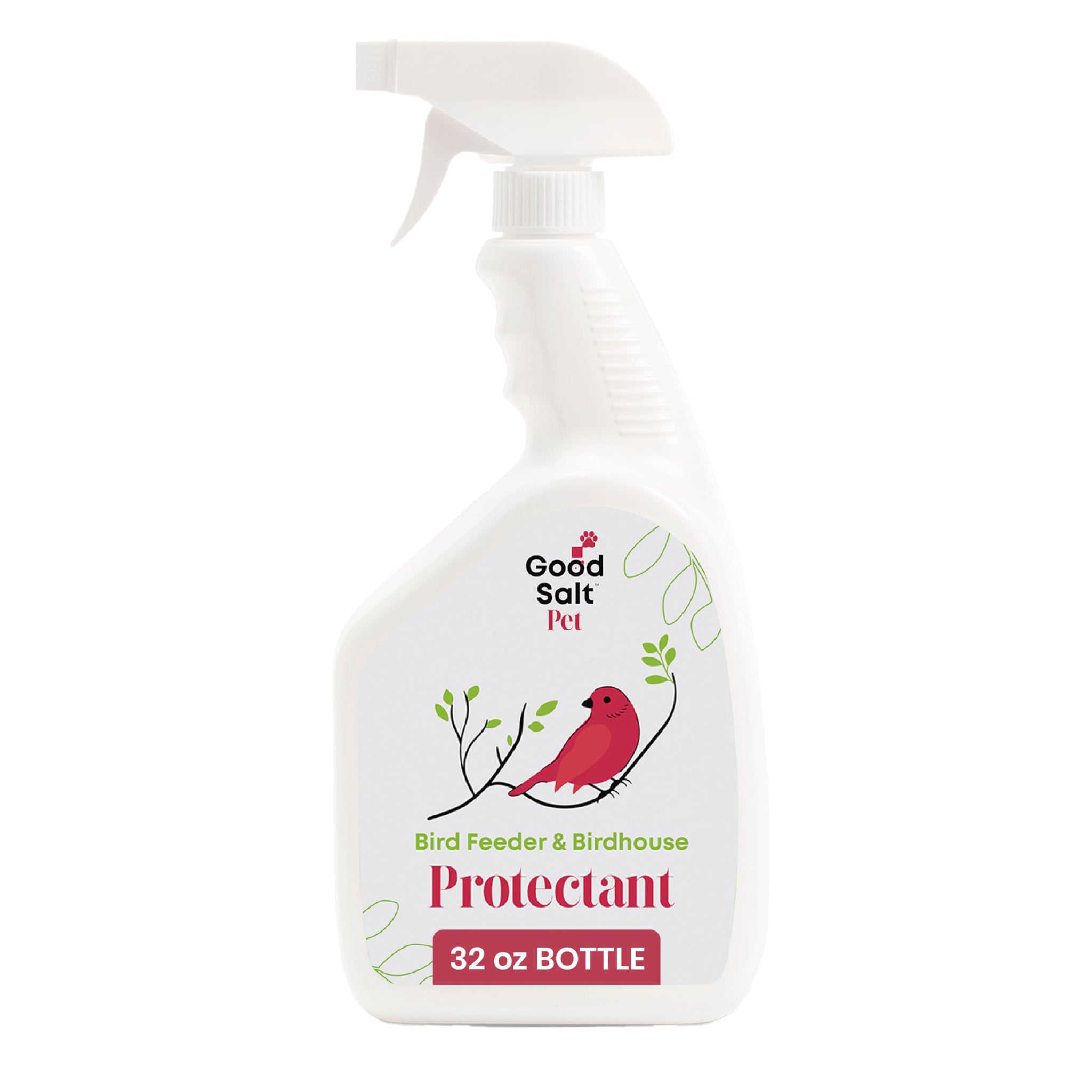 Good Salt Pet Bird Feeder & Bird House Protectant Spray, Natural Bird-Friendly Formula to Reduce Buildup & Extend Time Between Cleanings, 32 Ounce
