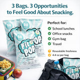 FitPop Coconut Oil Popcorn, No Seed Oils, Gluten Free, Non GMO, 4.4 Ounces (Pack Of 3)