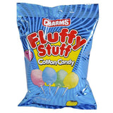 Fruidles Cotton Candy Blue, Pink, Green, and Yellow Party Flavors Supplies Birthday Treats for Kids, Kosher, 2.1oz Bag (6-Pack)