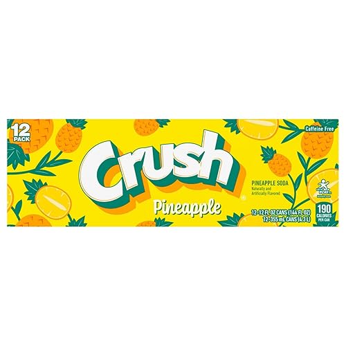 Crush Pineapple Soda 12oz Cans (Pack of 12)