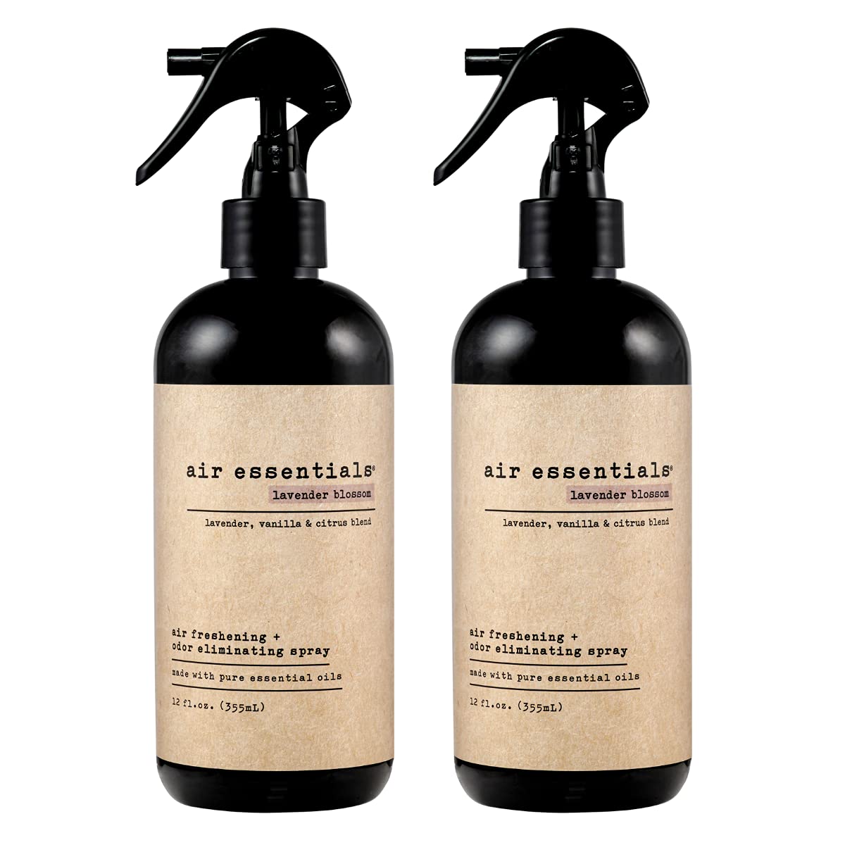 Air Essentials 12 oz Air Freshener & Odor Eliminator Spray - Neutralize Odors from Smoke, Pets, Food & Garbage in Homes, Offices & Cars - Made