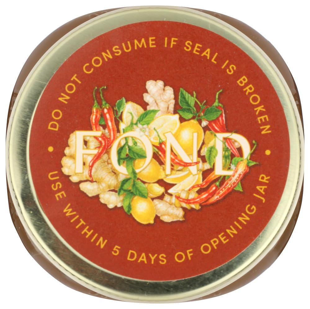 Fond, Bone Broth Beef Ginger Cayenne Lemon, 14 Fl Oz