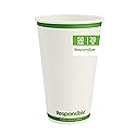 Responsible Products Certified Compostable 20 oz Paper Cups, Cold ? Hot Coffee Cups, Disposable Paper Cups, Extra Strength Disposable Cups, Made