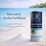 100% Gourmet Fine Sea Salt - Caribbean Sea Salt, Natural & Unrefined, Naturally Mineral-Balanced, Fine Grain Table Salt, Kosher (9 oz)